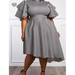 Black and White Asymmetrical dress